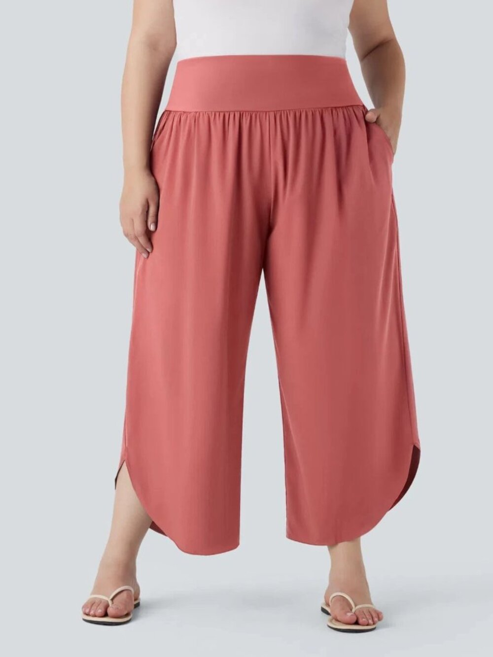 Halara 2X Breezeful™ High Waisted Tummy Control Hem Quick Dry Pants with Pockets